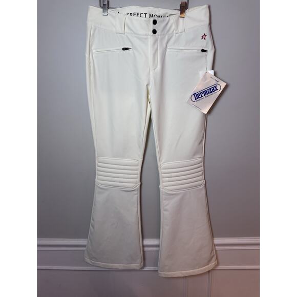 Perfect Moment Aurora Mid Waist Flare White Ski Snow Pants size XL $595 NWT - Picture 1 of 16